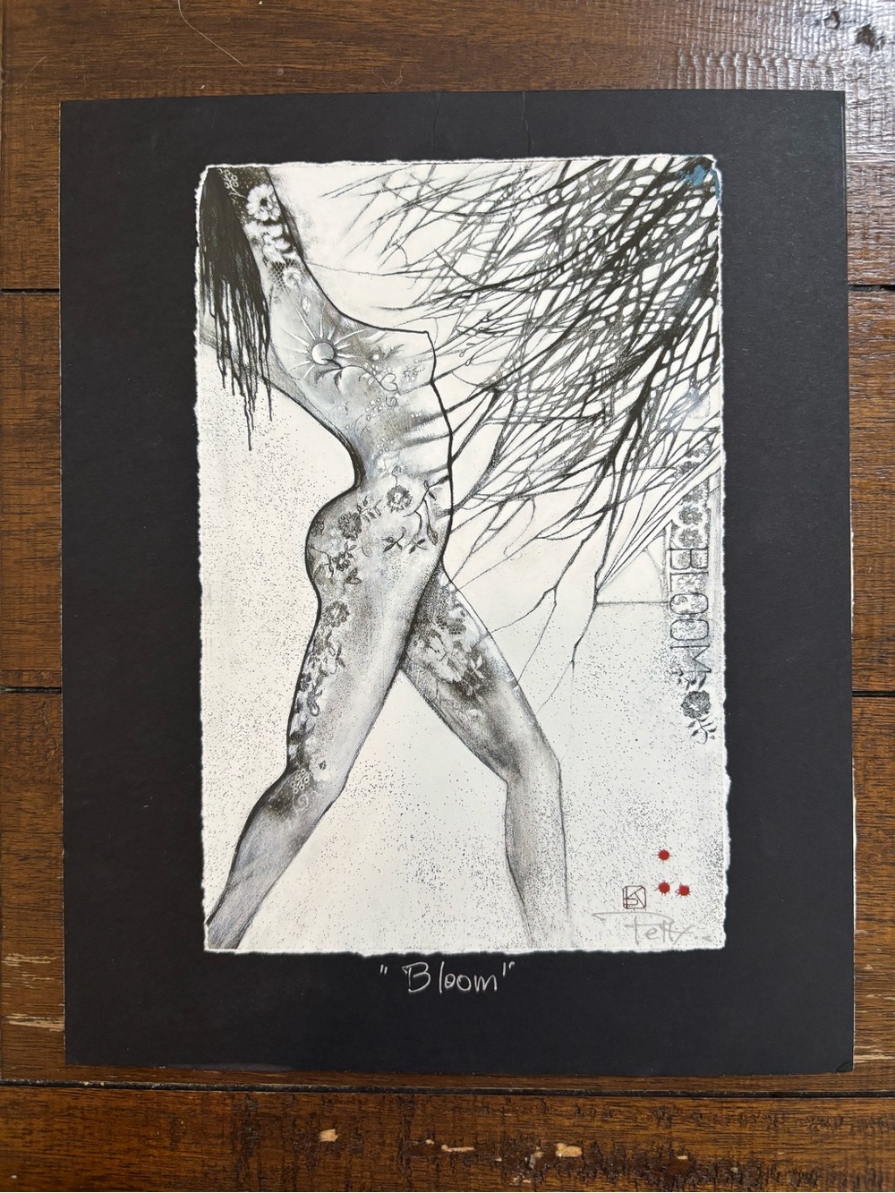 “Bloom” Laguna Beach Sawdust Festival Matted Art Print 8x10 Signed